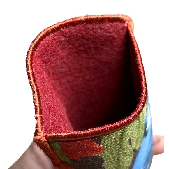 NEW Handmade Eyeglass Case Foliage Background Blue Jay Front Cardinal Back - Picture 2 of 3